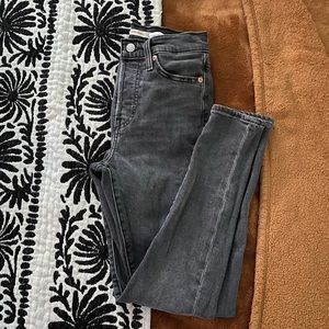 Levi’s high rise wedgie skinny jeans black wash